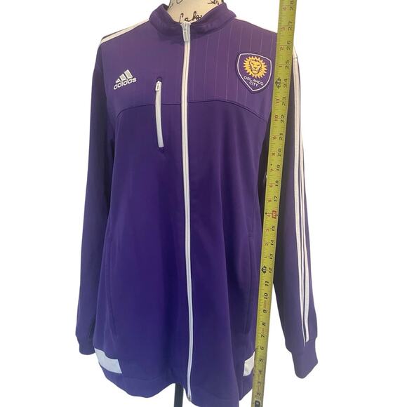 2014 ADIDAS TRACK JACKET ORLANDO CITY SOCCER TEAM SZ XL PURPLE/WHITE COLLECTIBLE - Picture 16 of 16